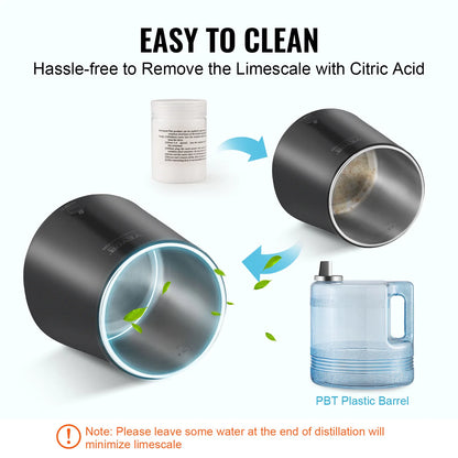 SucceBuy Water Distiller 4L – 750W Countertop Pure Water Purifier & Distilled Water Maker
