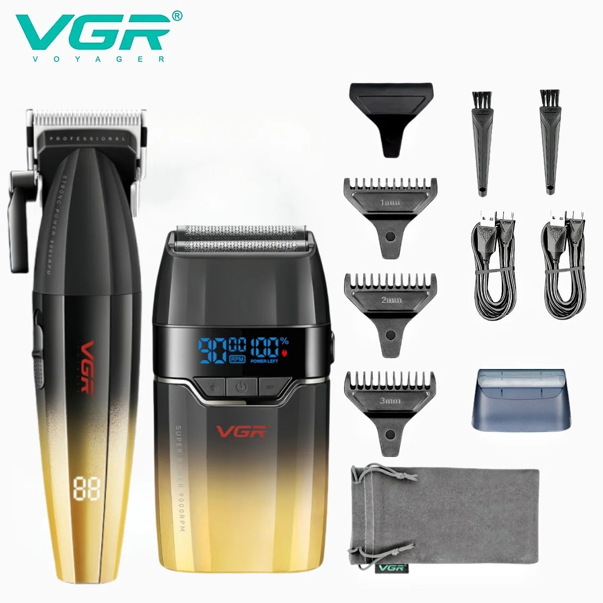 VGR Professional Hair Clipper | V-003 V-906 V-308 | Metal Body | Barber & Beard Trimmer
