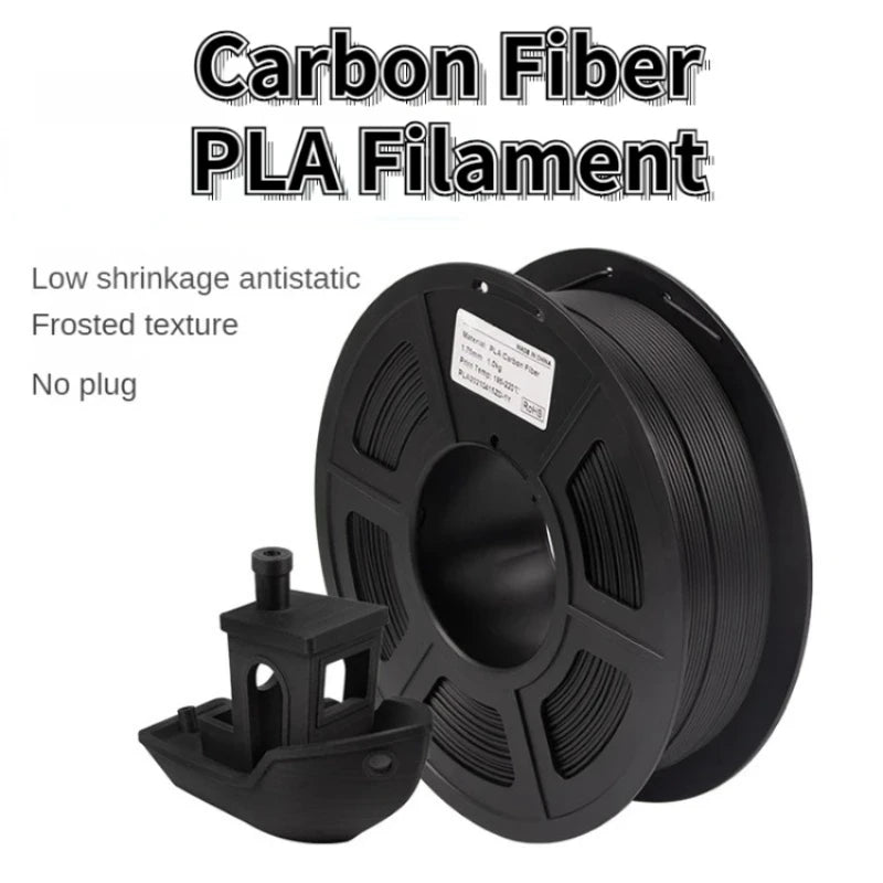 Carbon Fiber PLA Filament 1.75mm – High-Accuracy +/-0.02mm, 1KG / 250G Spool