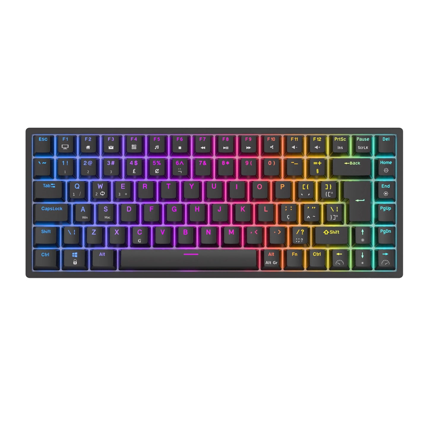 RK Royal Kludge RK84 Wireless Mechanical Keyboard – 84 Key, Hot-Swap, BT5.0/2.4G/USB-C, RGB