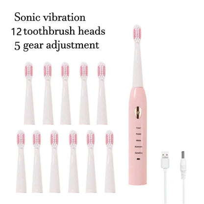 Rechargeable R.E.D. Electric Toothbrush with five modes, waterproof design, and 30-day battery life for effective oral care.
