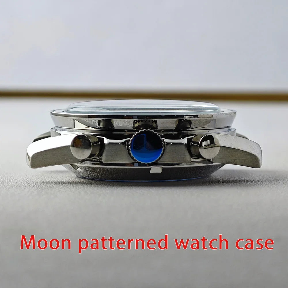 39.7mm Men's Watch Case for VK63 Movement – Metal Case with 20mm Strap Fit & Watch Box