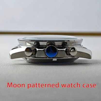 39.7mm Men's Watch Case for VK63 Movement – Metal Case with 20mm Strap Fit & Watch Box