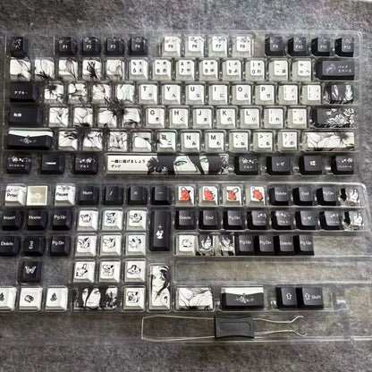 Chainsaw Man Anime Keycaps – PBT Dye-Sub, Cherry Profile, 74–140 Keys, for Mechanical Keyboard