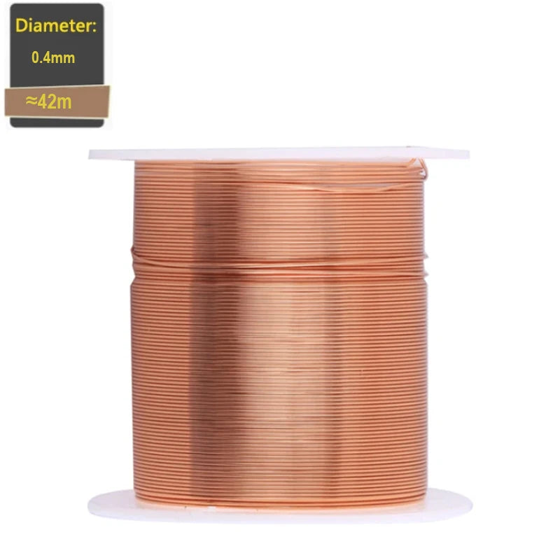 Enameled Copper Magnet Winding Wire 0.1–1.5mm – 50g Roll (1–3 Rolls)