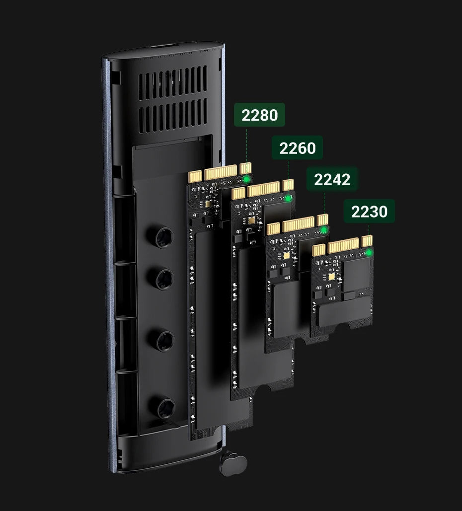 UGREEN M.2 SSD Case | NVMe & SATA Dual Protocol | USB-C 3.1 10Gbps | NVMe PCIe / NGFF SATA | External SSD Enclosure