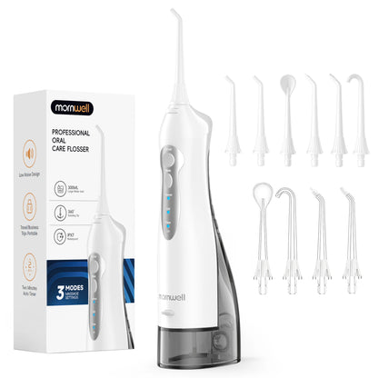 Mornwell D52 Cordless Water Flosser – 4 Jets, 3 Modes, IPX7 Waterproof