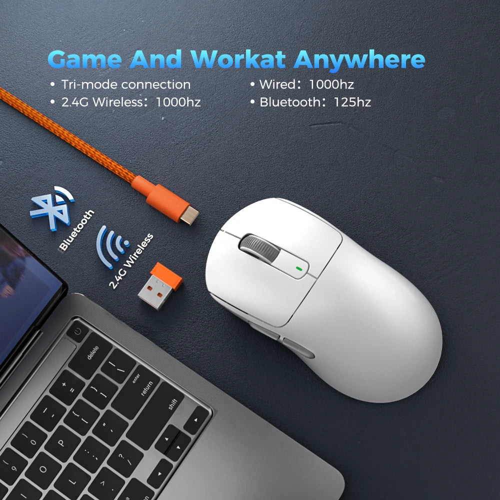 Kysona M600 Wireless Gaming Mouse – PAW3395, 26000 DPI, 55g, Bluetooth, 6 Buttons