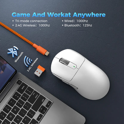 Kysona M600 Wireless Gaming Mouse – PAW3395, 26000 DPI, 55g, Bluetooth, 6 Buttons