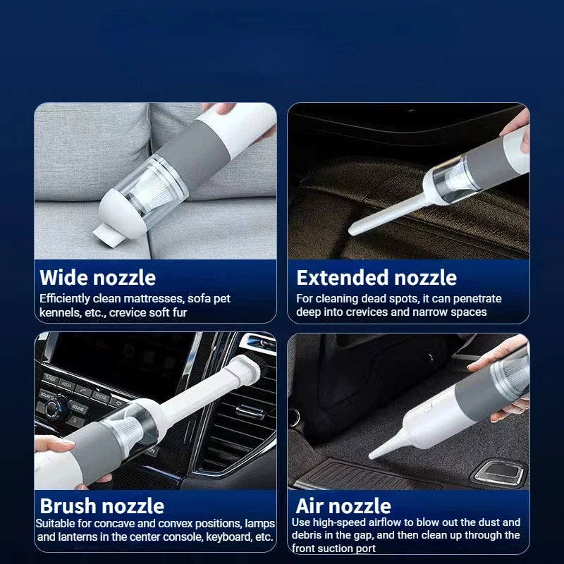 39800Pa Wireless Car Vacuum Cleaner – 3-in-1 Handheld Portable Dust Catcher