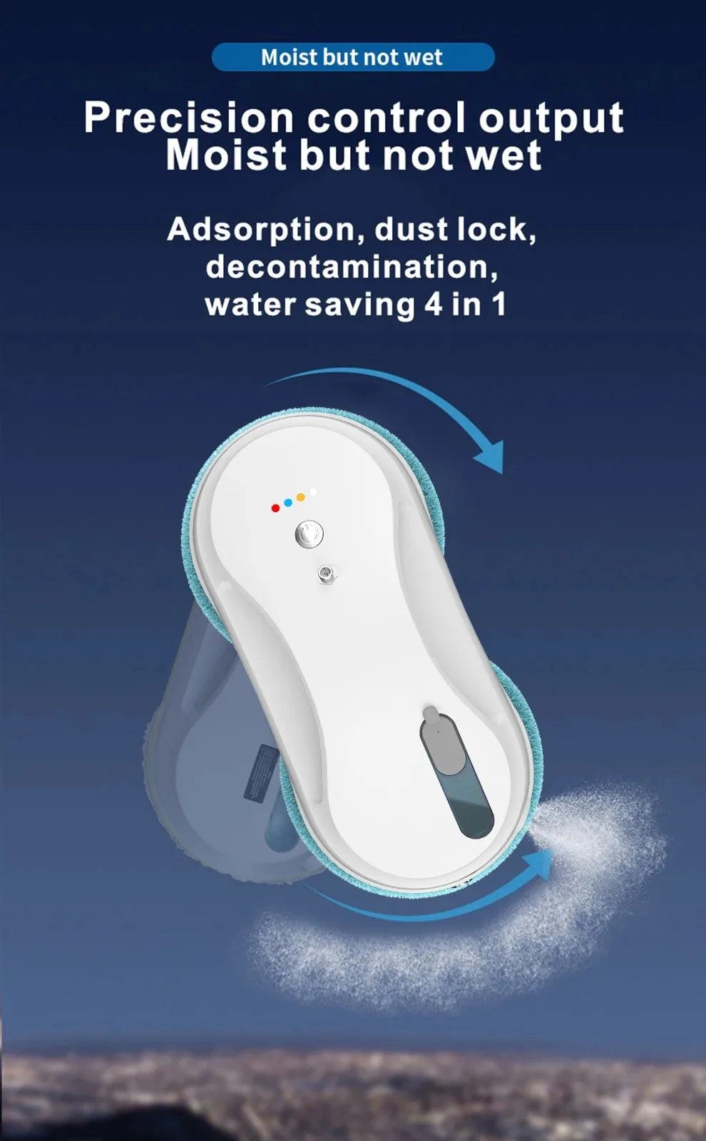 SHUYAO Window Cleaning Robot | Smart APP & Remote | Auto Water Spray | Anti-Fall
