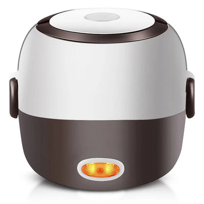 Electric Heating Lunch Box – 2L, 1-3 Layer, Portable Bento Box Rice Cooker, 200W Stainless Steel | 110V | US/EU/UK