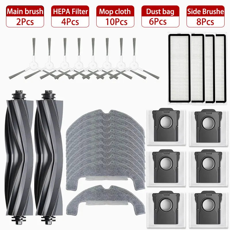 Dreame D10 Plus Gen 2 (RLD32GD) Robot Vacuum Spare Parts – Brush, Filter, Mop & Dust Bag
