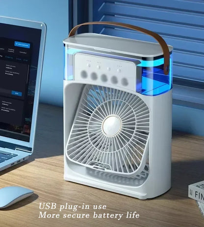 Xiaomi MIJIA Portable Air Cooler Fan – USB Mist Spray with LED Night Light