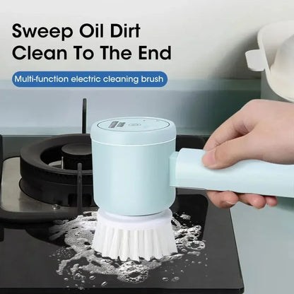 Electric Cleaning Brush | Multifunctional Rotary Scrubber for Kitchen, Bathroom & Balcony