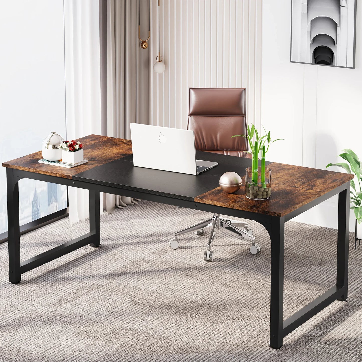 Tribesigns 70.8" Executive Office Desk | Large Computer Workstation