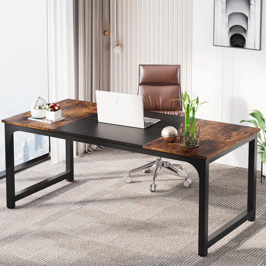 Tribesigns 70.8" Executive Office Desk | Large Computer Workstation