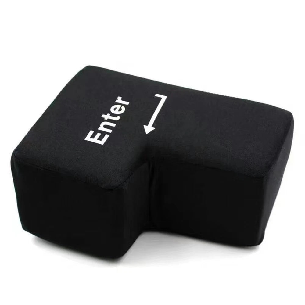 Giant USB Enter Key Pillow – Soft Decompression Stress Relief Toy for Office & Desk