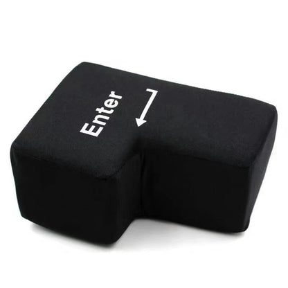 Giant USB Enter Key Pillow – Soft Decompression Stress Relief Toy for Office & Desk