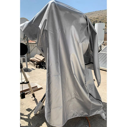 R.E.D. Shopping astronomical telescope dust cover protecting telescope from dust, dew, and light damage during outdoor eclipse observation.