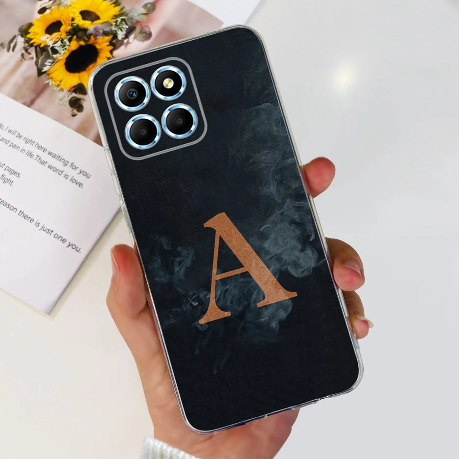 Clear silicone phone case for Honor 70 Lite made of soft TPU, transparent and flexible, designed to protect and showcase the phone.
