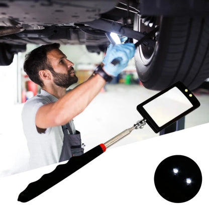 Telescopic LED Inspection Mirror | 360° Extending Mechanic Tool for Hard-to-Reach Areas