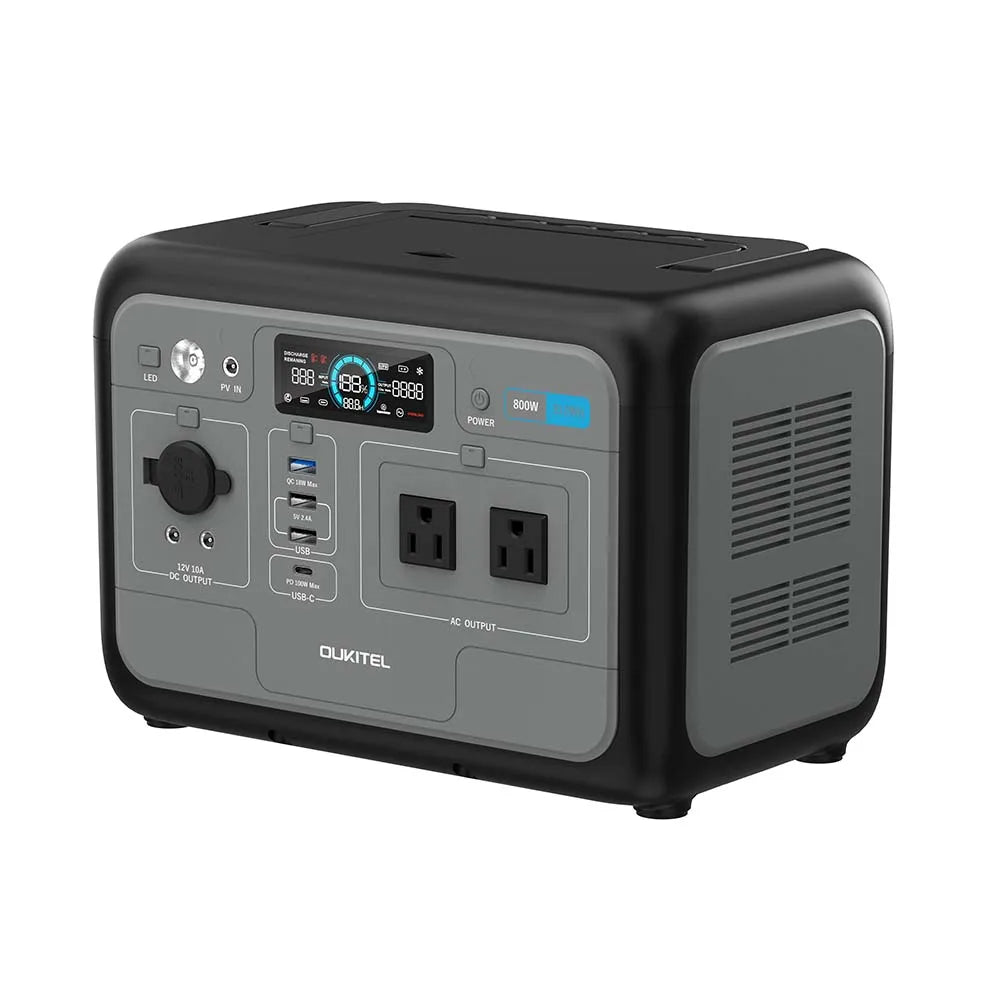 OUKITEL P800E Portable Power Station 800W | 512Wh LiFePO4 | Solar Generator