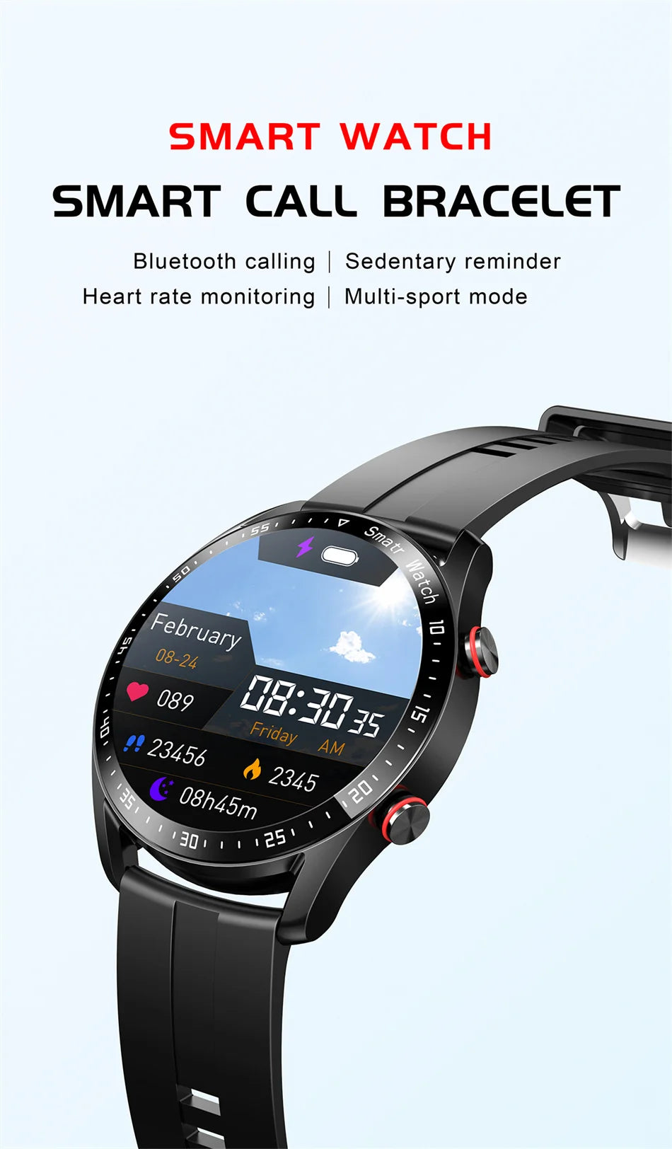 2026 Watch GT Series Smart Watch – ECG+PPG, GPS, HD Screen, BT Call, IP68 for Men & Women