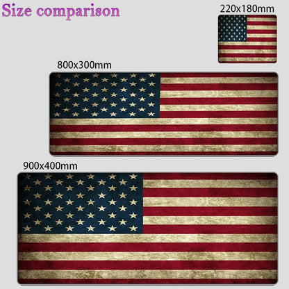 USA Flag XXL Extended Gaming Mouse Pad – 900x400mm Anti-Slip Desk Mat for Keyboard & Mouse