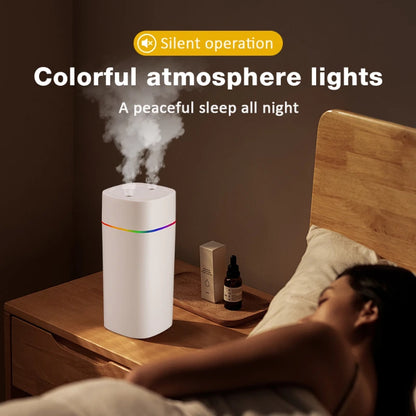 Air Humidifier Double Spray – Aromatherapy, Colorful LED, Heavy Fog, Mute
