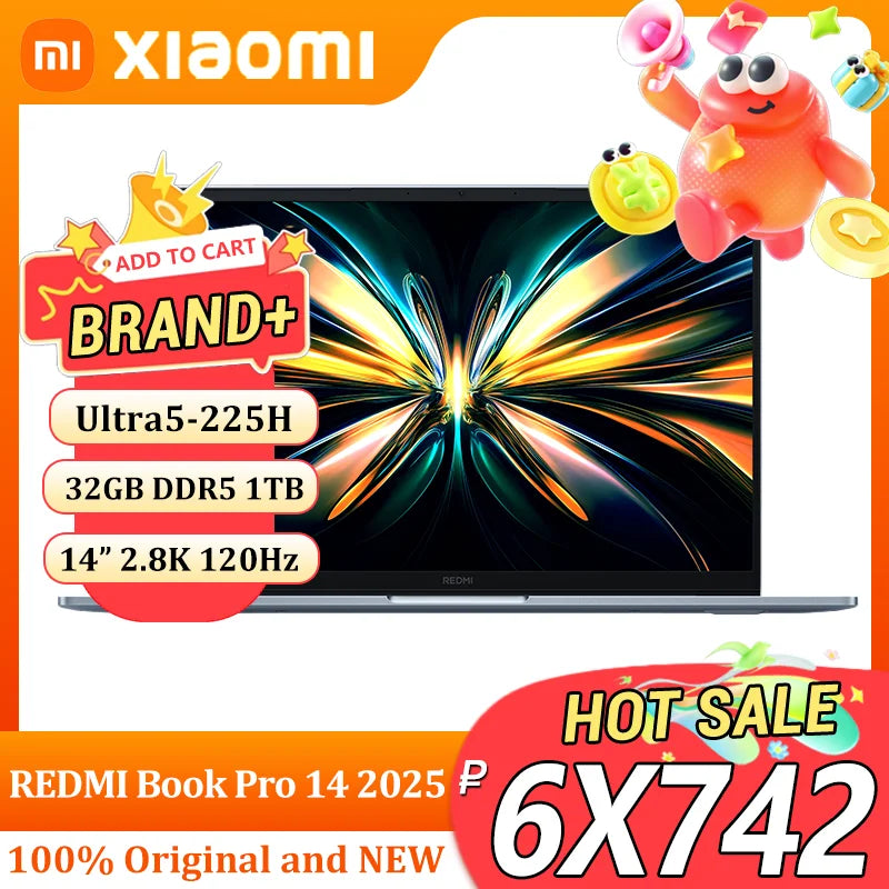 Xiaomi Redmi Book Pro 14 2025 – Intel Ultra 5/7, 32GB, 1TB, 2.8K 120Hz
