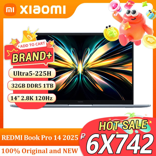 Xiaomi Redmi Book Pro 14 2025 – Intel Ultra 5/7, 32GB, 1TB, 2.8K 120Hz