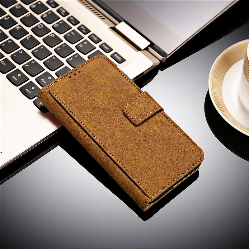 Blackview BV9200 wallet case with stand, R.E.D. Shopping, black leather phone holster cover with card slots and stand feature.