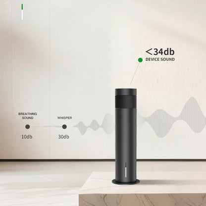 NAMSTE Smart Aroma Diffuser 120ml – 200m³ Coverage, Waterless, CE | Silver/Black EU Plug