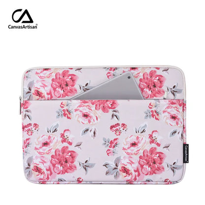 Laptop Sleeve Bag 11–15.6 Inch – Canvas, Zipper, for MacBook, Lenovo, HP, Acer – Multiple Prints