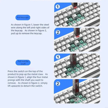 Yesido 2-in-1 Keycap & Switch Puller | Ergonomic Remover Tool | Mechanical Keyboard Cleaning