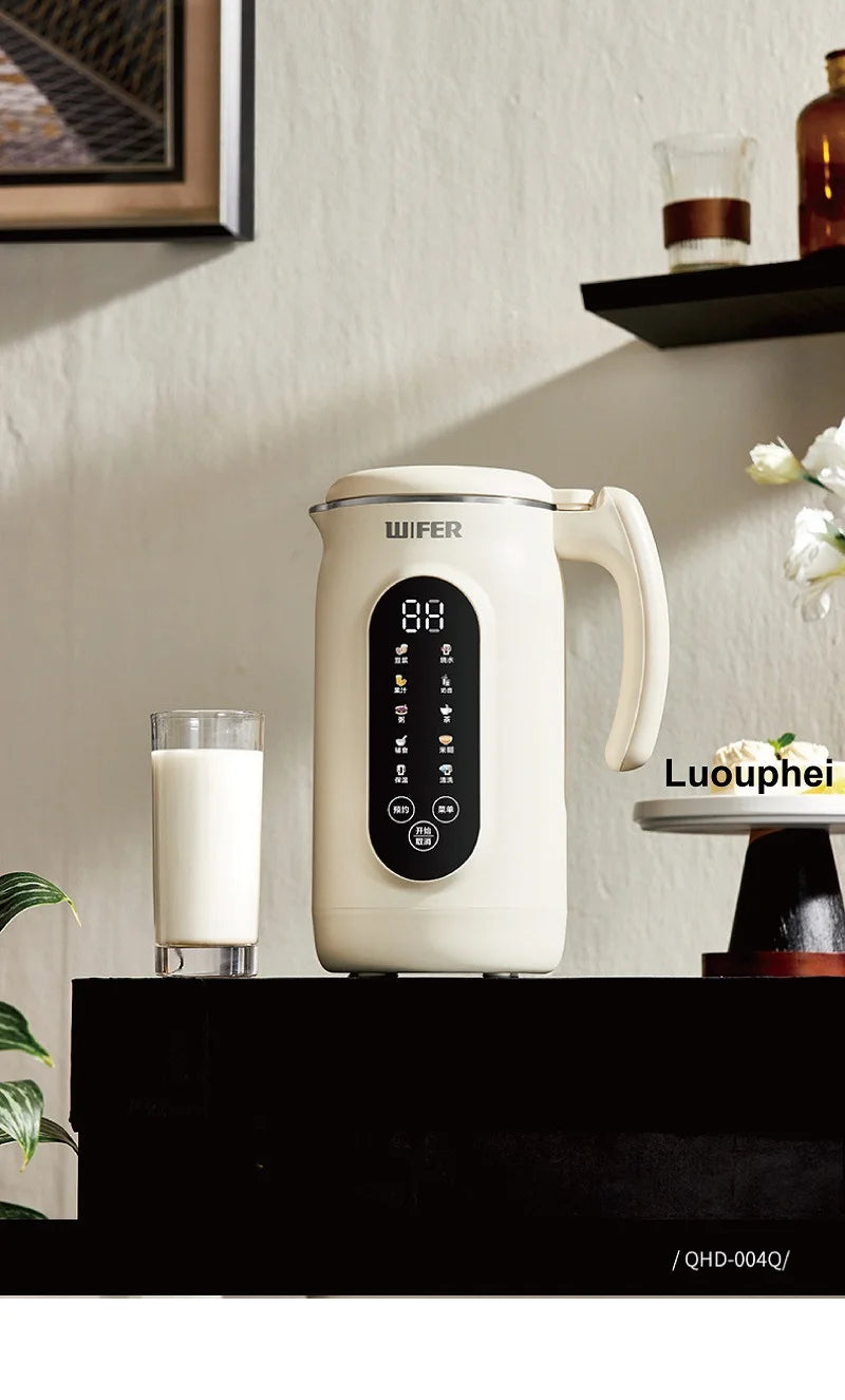 1.8L Soymilk Maker & Electric Juicer – 800W, 12h Appointment, Auto Keep Warm, Rice Paste & Food Wall Breaker | 220V