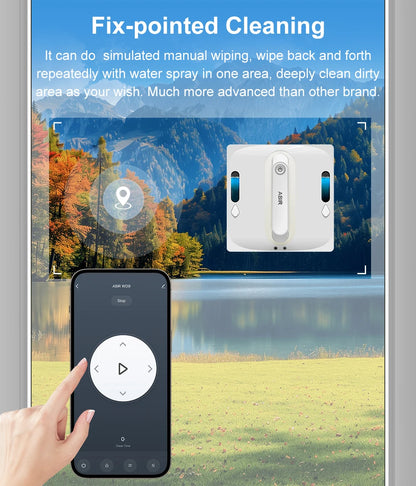 ABIR WD9 Robot Window Vacuum Cleaner – 9000Pa, 4-Way Water Spray, Laser Sensor, Wet & Dry