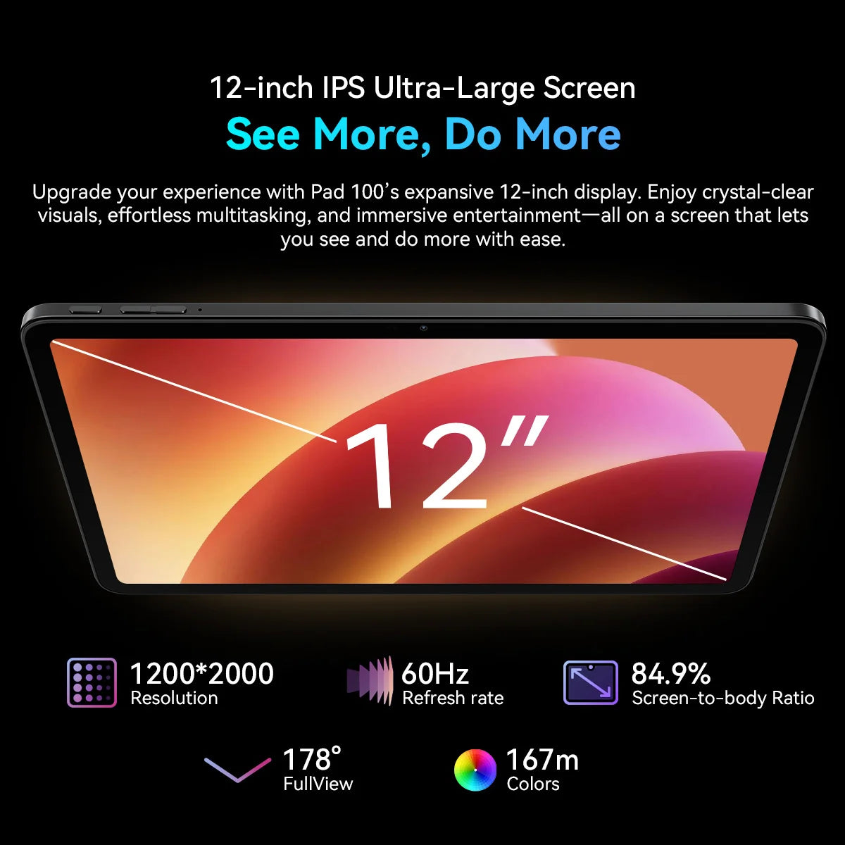 OSCAL Pad 100 Tablet – 12" 2K IPS, Android 15, Unisoc T615, 9000mAh, 4G LTE, 16MP