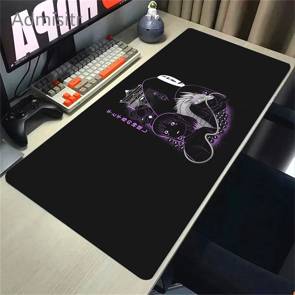 XXL Cartoon Cat Mousepad – 90x40cm HD Print, Non-Slip, Locking Edge Desk Mat