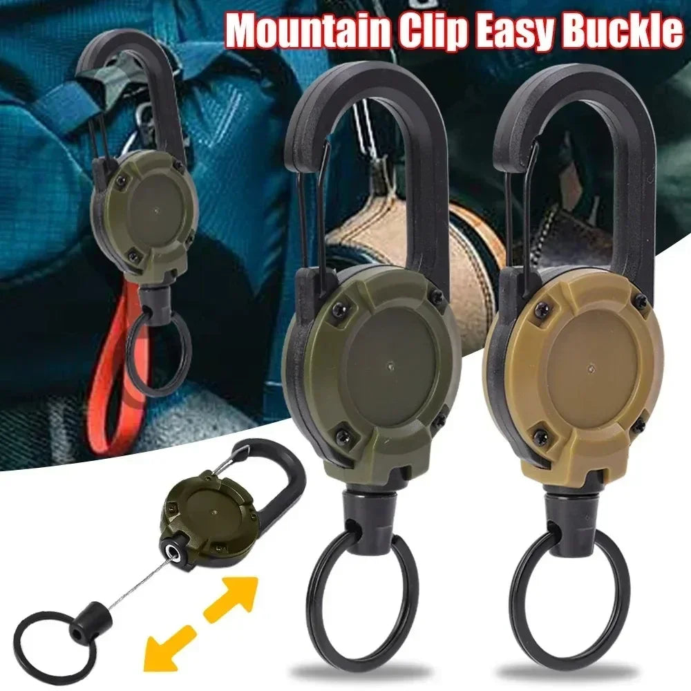 Heavy Duty Retractable ID Badge Reel with Carabiner