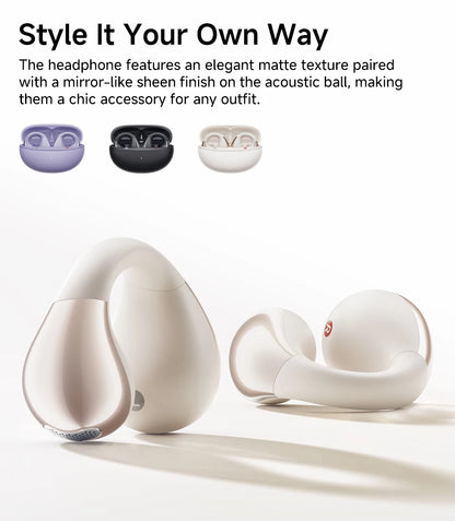 QCY Crossky C30 Ear Clip Bluetooth 5.4 Earphones – Open Ear Sports TWS, Dual-Connection