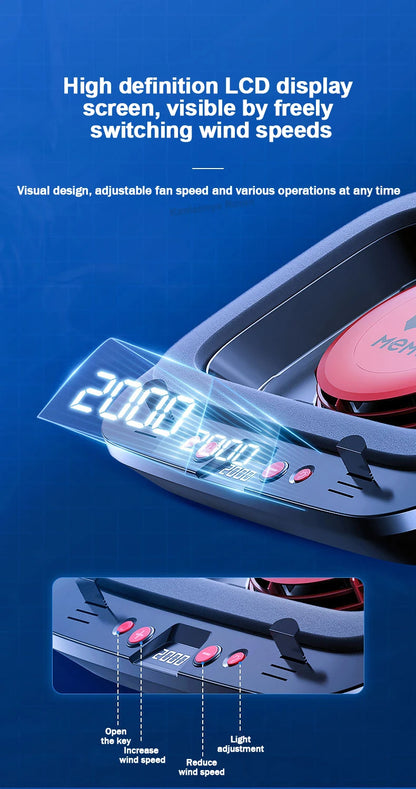 FL08 Laptop Cooling Pad – Powerful Adjustable Fan, Strong Airflow, Gaming Cooling Stand | AU/EU/UK/US Plug