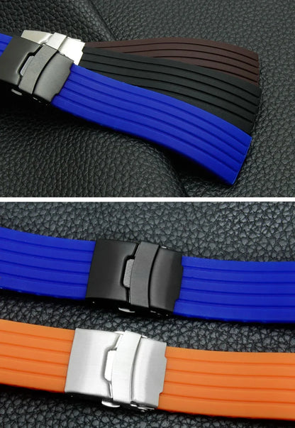 Quick Release Silicone Watch Strap 18–24mm – For Huawei, Seiko, Omega, Fossil & More