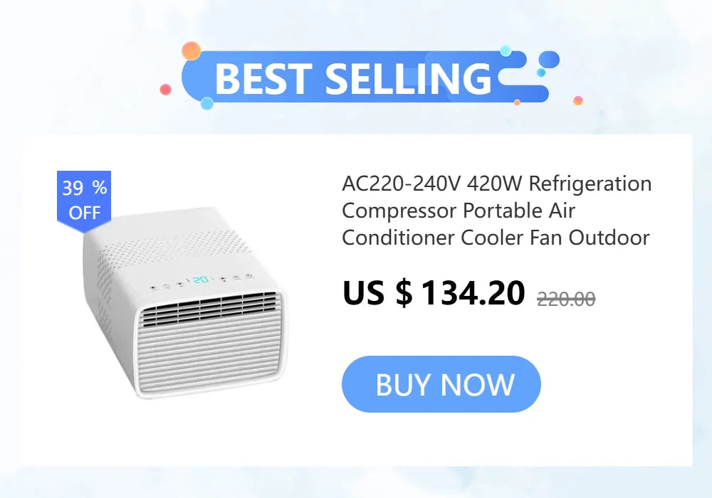Dual-Mode Portable Air Conditioner – Cooling & Heating, Mosquito Net, 110V/220V