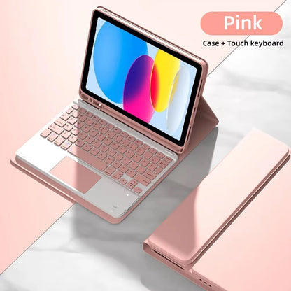 PULUZ Detachable Bluetooth Keyboard Case for iPad 10th Gen 10.9" & iPad 11" A16 2025 – with Pencil Holder