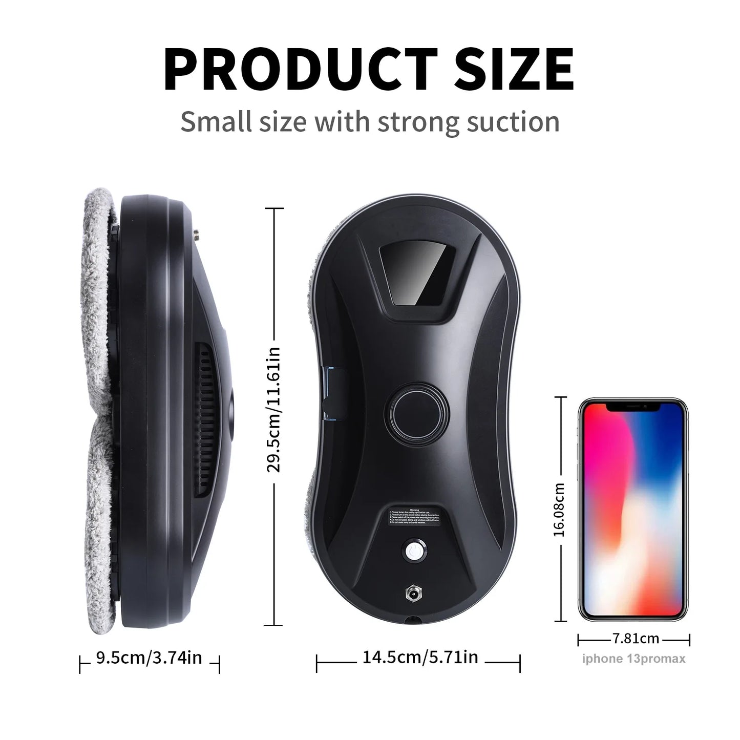 DIVEDEER Intelligent Window Cleaner Robot – Automatic Electric Window Washing Machine with EU Plug