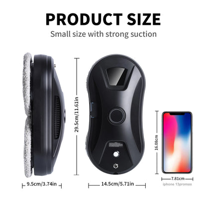 DIVEDEER Intelligent Window Cleaner Robot – Automatic Electric Window Washing Machine with EU Plug