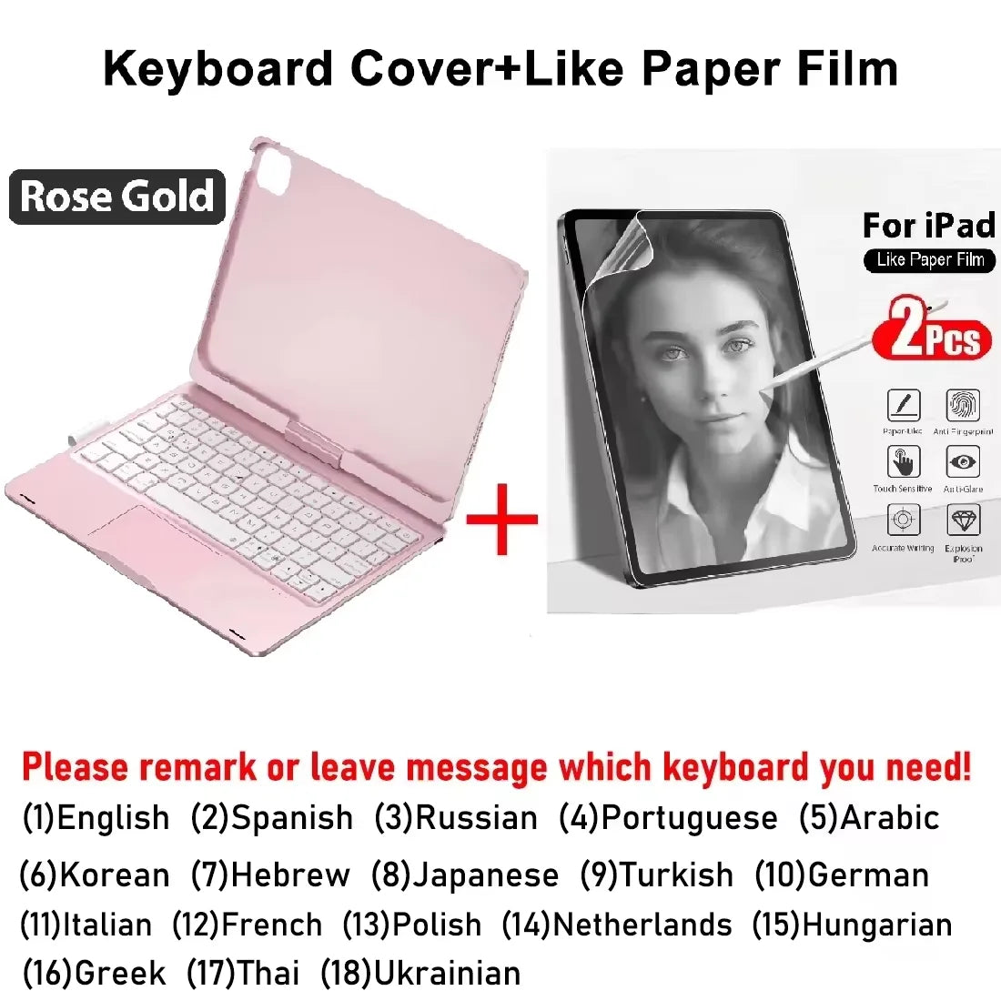 Magic Keyboard Case for iPad – Air 11/13, Pro 11/12.9, iPad 10th/7th-9th Gen, Backlit