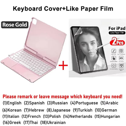 Magic Keyboard Case for iPad – Air 11/13, Pro 11/12.9, iPad 10th/7th-9th Gen, Backlit